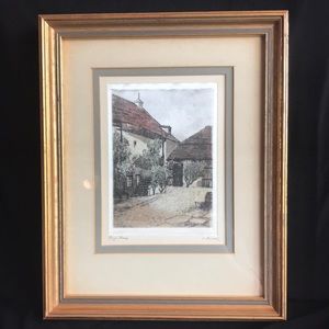 Hans Leisch Etching on Silk